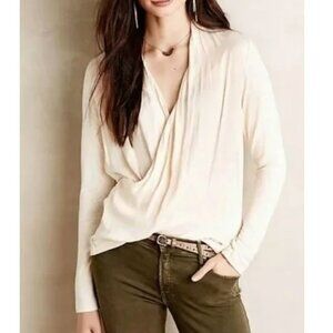 Elegant Cream Drape Top